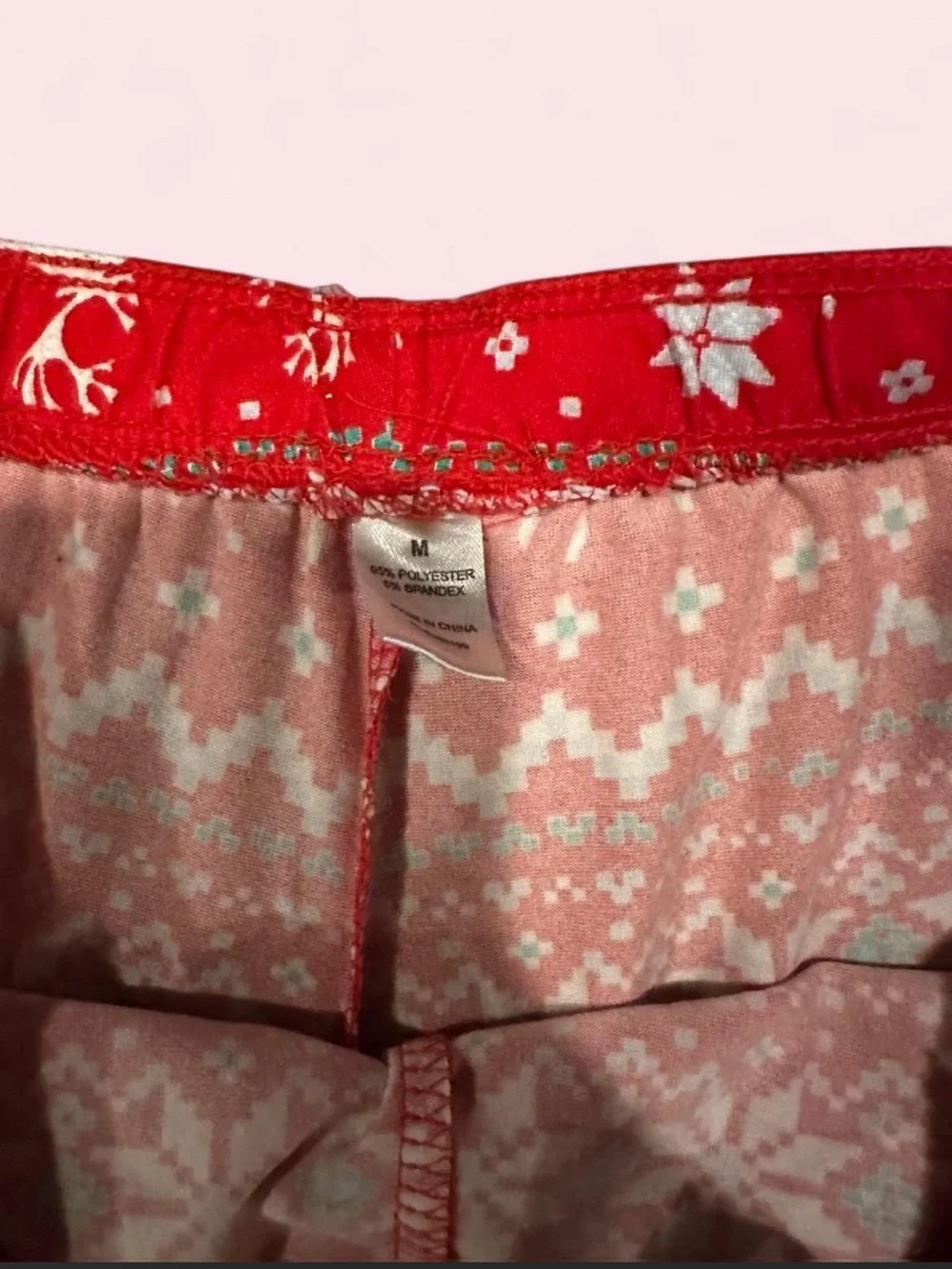 Festive Red Reindeer Knit Lounge Shorts - Brand Unknown